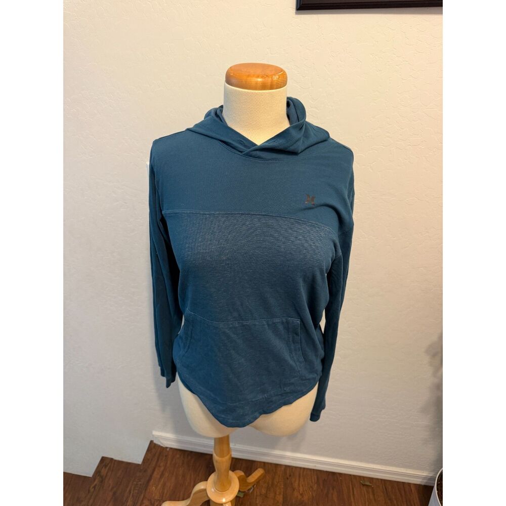 Hurley Teal Blue Dri-Fit Lightweight Performance Hoodie - Size Small